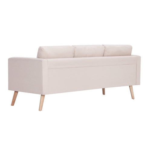 3-Sitzer-Sofa Stoff Cremeweiß