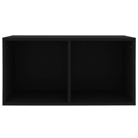 Schallplatten-Aufbewahrungsbox Schwarz 71x34x36cm Holzwerkstoff