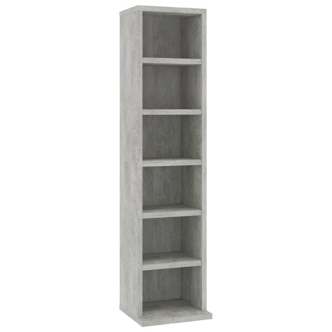 CD-Schrank Betongrau 21x20x88 cm Holzwerkstoff