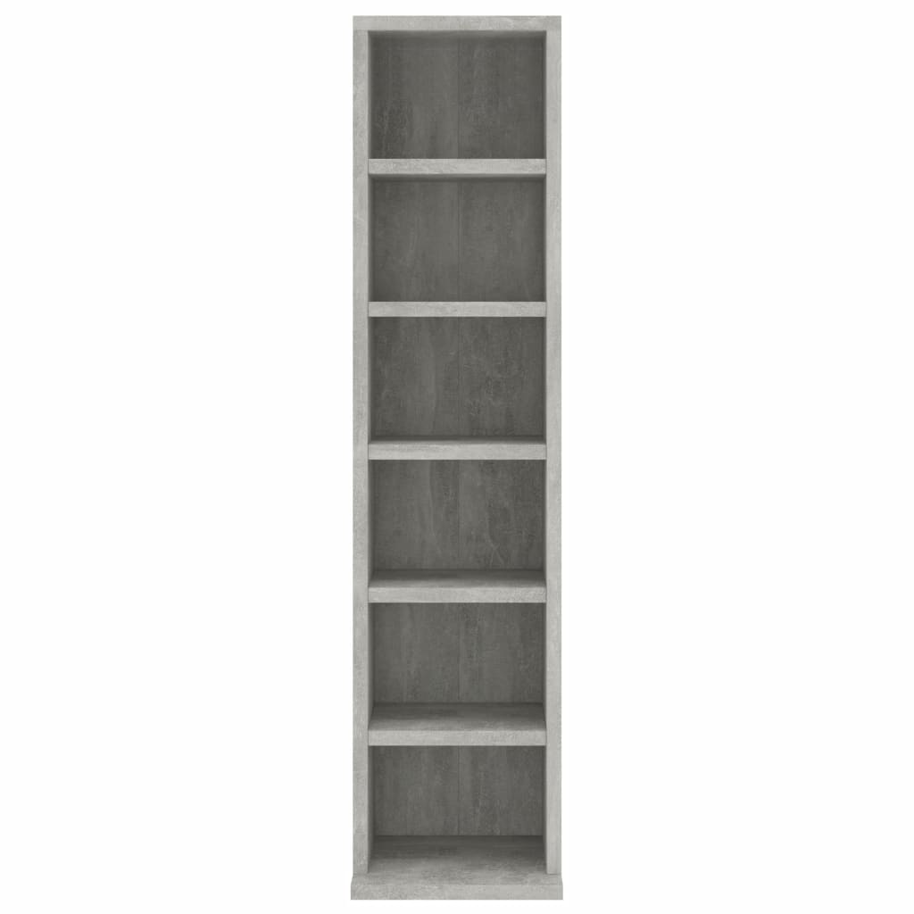 CD-Schrank Betongrau 21x20x88 cm Holzwerkstoff