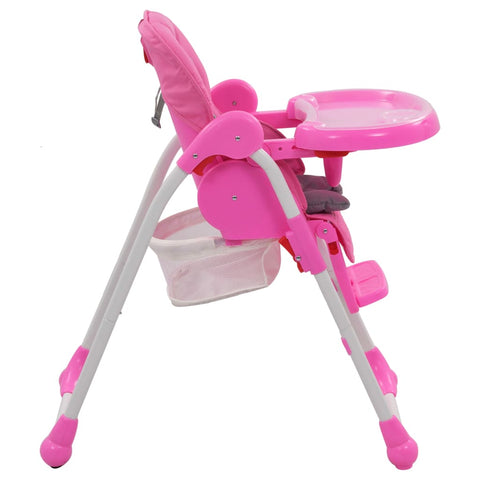 Baby-Hochstuhl Rosa und Grau