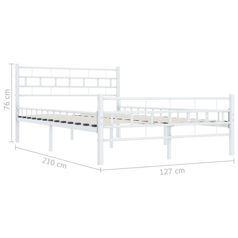 Bettgestell Weiß Metall 120x200 cm