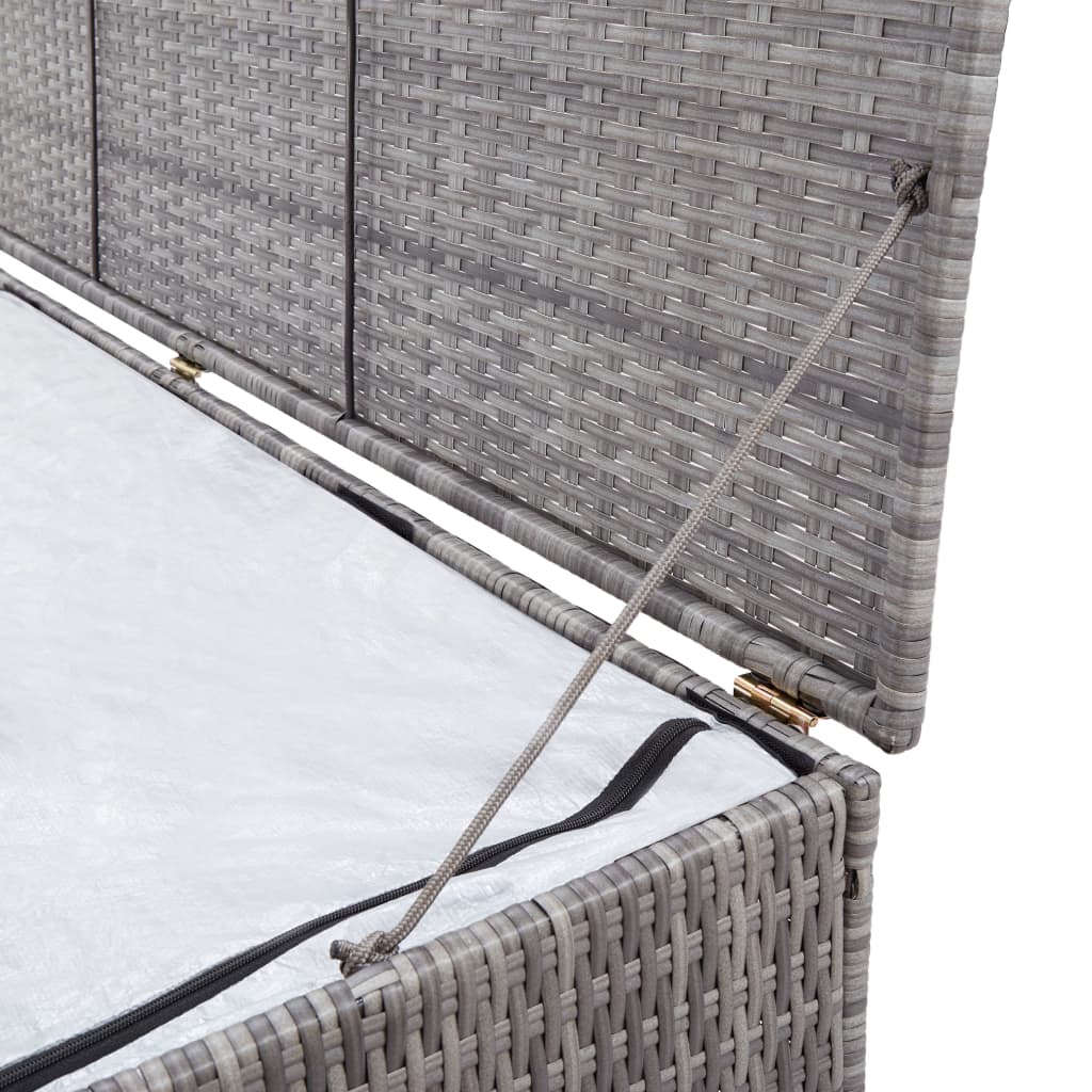 Garden-Auflagenbox Grau 150x100x100 cm Poly Rattan