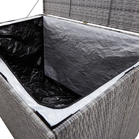 Garden-Auflagenbox Grau 150x100x100 cm Poly Rattan