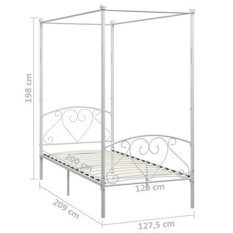 Himmelbett-Gestell Metall Bettgestell mit Herzmuster in verschiedenen Farben und Größen