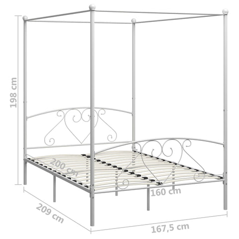 Himmelbett-Gestell Metall Bettgestell mit Herzmuster in verschiedenen Farben und Größen