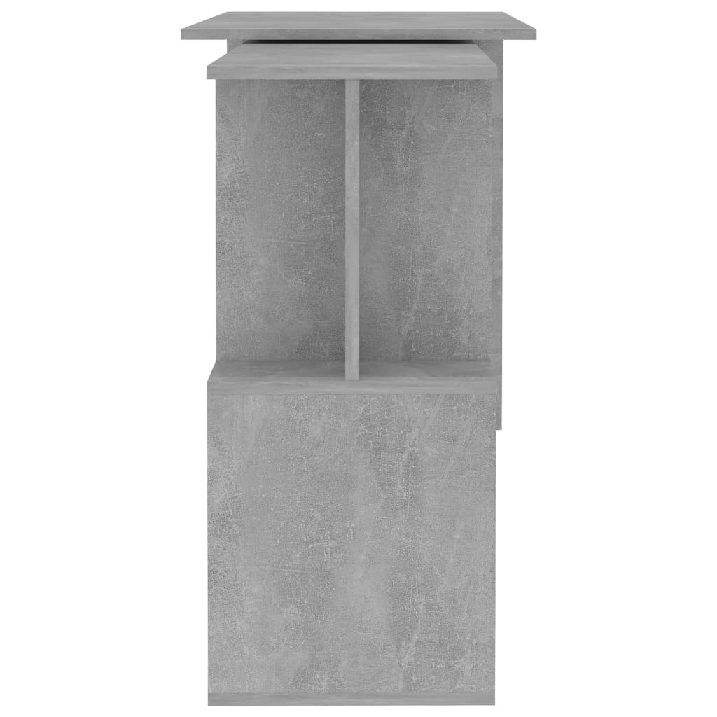 Eckschreibtisch Betongrau 200x50x76 cm Holzwerkstoff