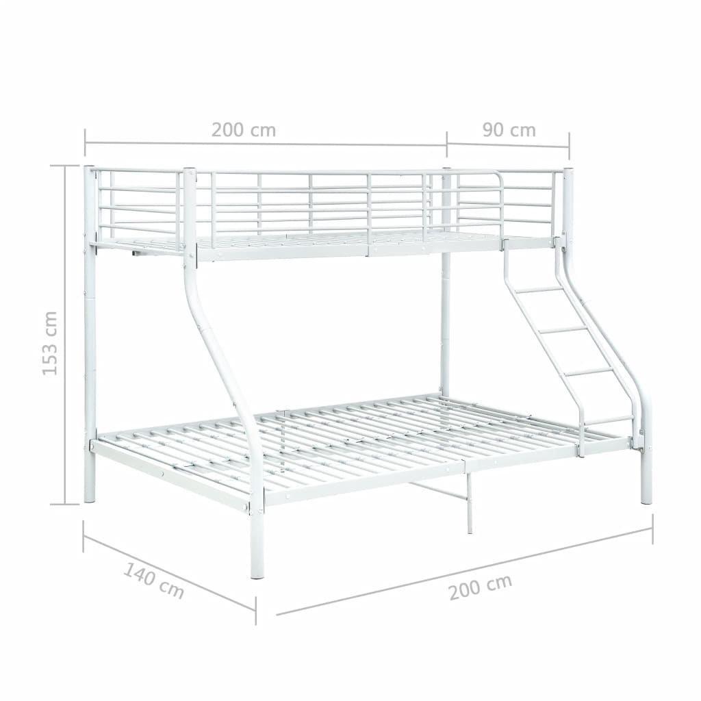 Etagenbettgestell Metall 140x200 cm/90x200 cm Hochbett