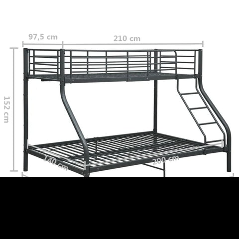 Etagenbettgestell Metall 140x200 cm/90x200 cm Hochbett