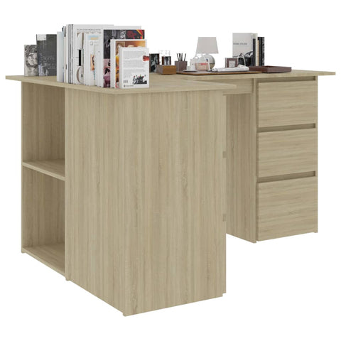 Eckschreibtisch Sonoma-Eiche 145x100x76 cm Holzwerkstoff