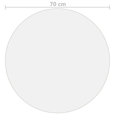 Tischfolie Transparent Ø 70 cm 2 mm PVC