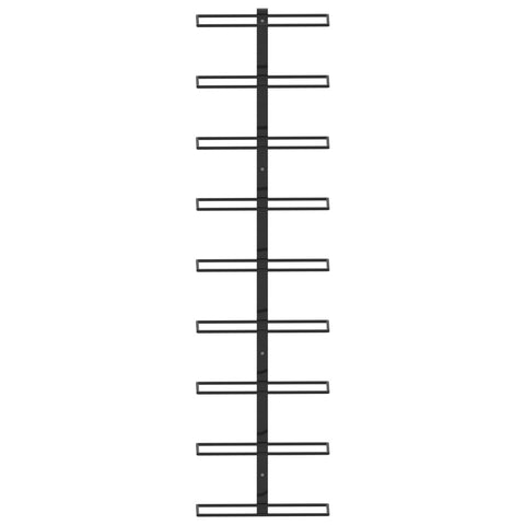 Wand-Weinregal für 9 Flaschen Schwarz Eisen