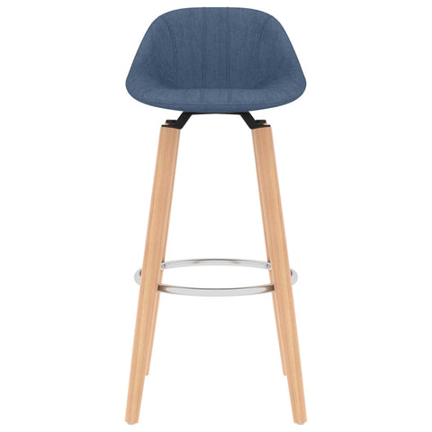 Barhocker 2 Stk. Blau Stoff