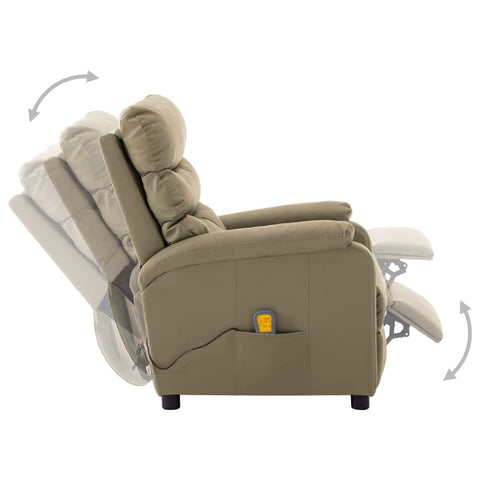 Massagesessel Cappuccino-Braun Kunstleder