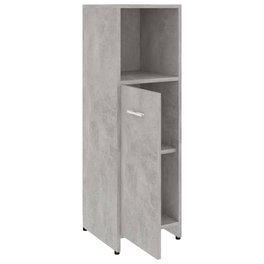 Badezimmerschrank Betongrau 30x30x95 cm Holzwerkstoff