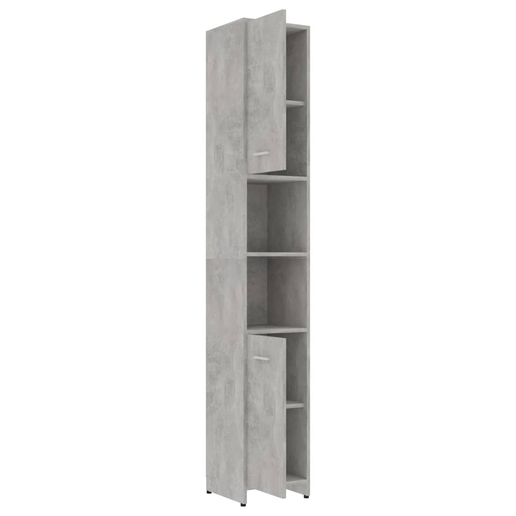 Badezimmerschrank Betongrau 30x30x183,5 cm Holzwerkstoff