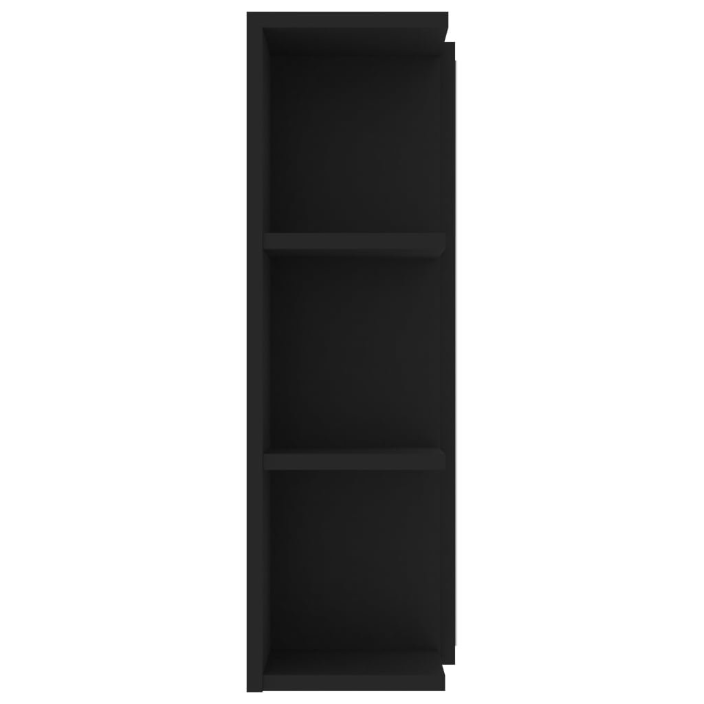 Bad-Spiegelschrank Schwarz 80x20,5x64 cm Holzwerkstoff