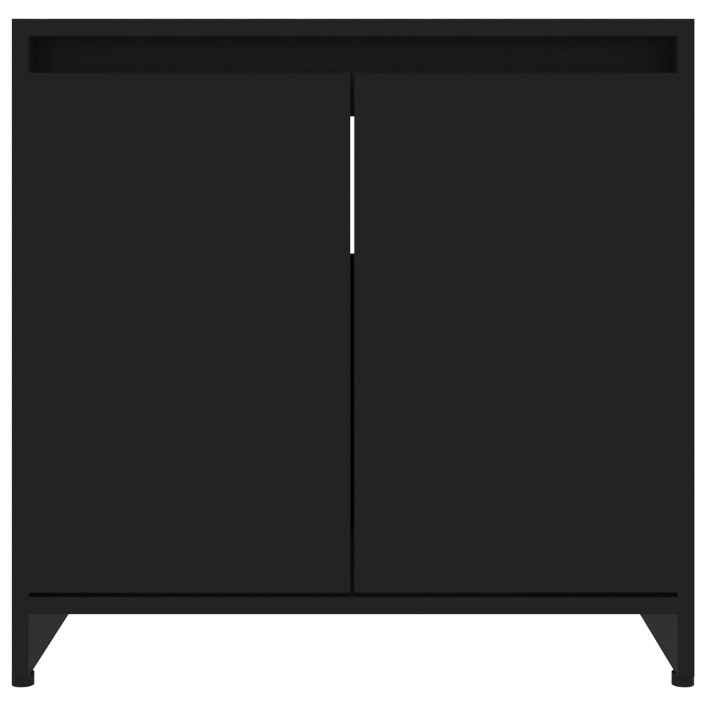 Badezimmerschrank Schwarz 60x33x61 cm Holzwerkstoff