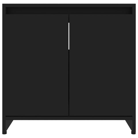 Badezimmerschrank Schwarz 60x33x61 cm Holzwerkstoff