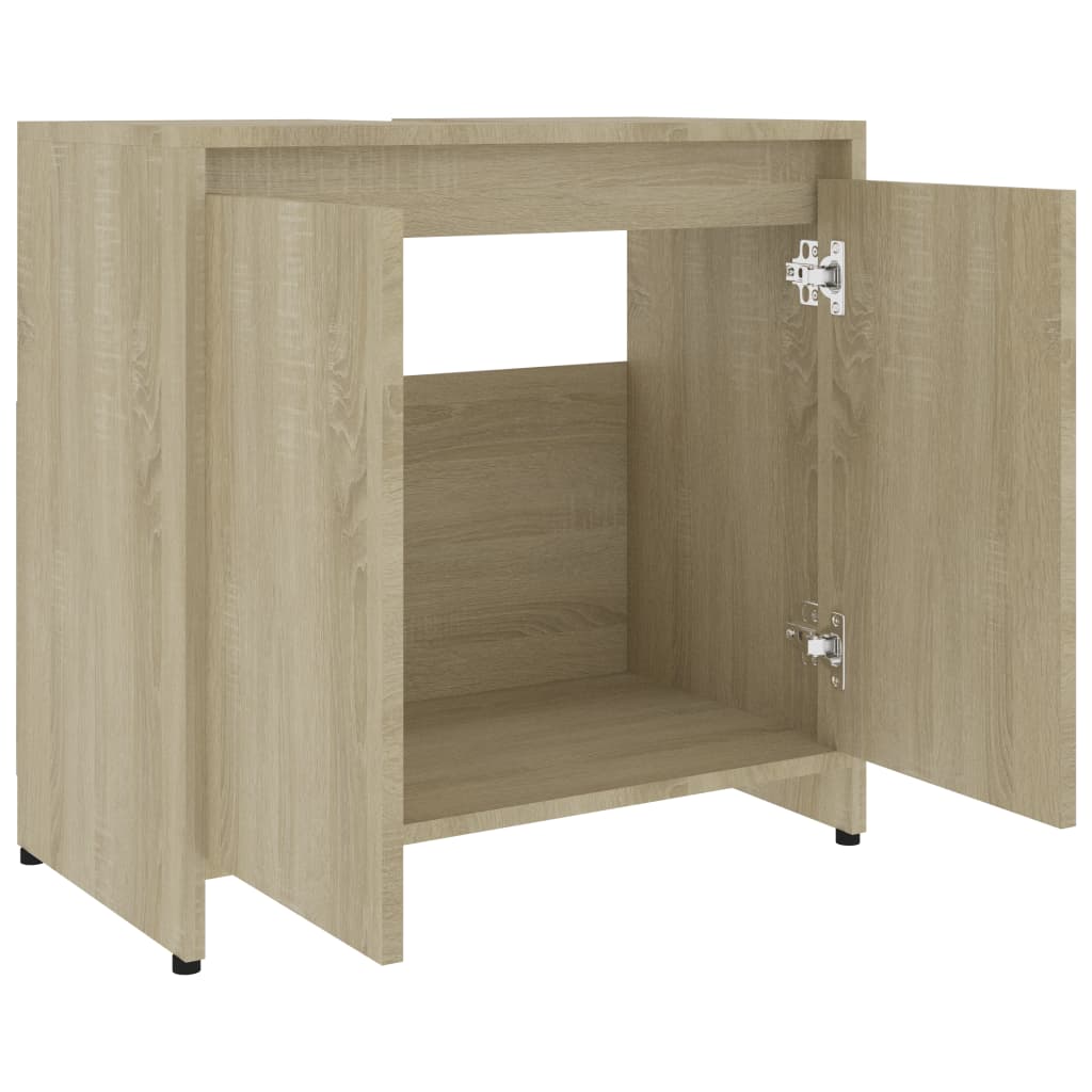 Badezimmerschrank Sonoma-Eiche 60x33x61 cm Holzwerkstoff