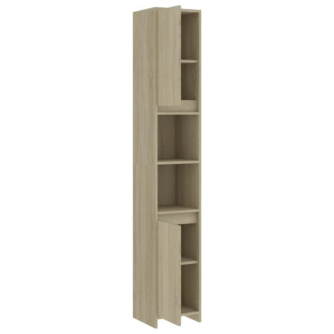 Badezimmerschrank Sonoma-Eiche 30x30x183,5 cm Holzwerkstoff