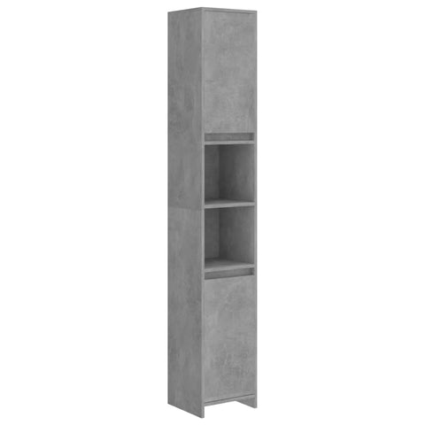 Badezimmerschrank Betongrau 30x30x183,5 cm Holzwerkstoff