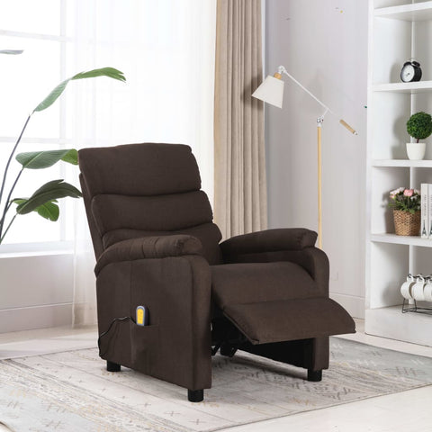 Massagesessel Braun Stoff