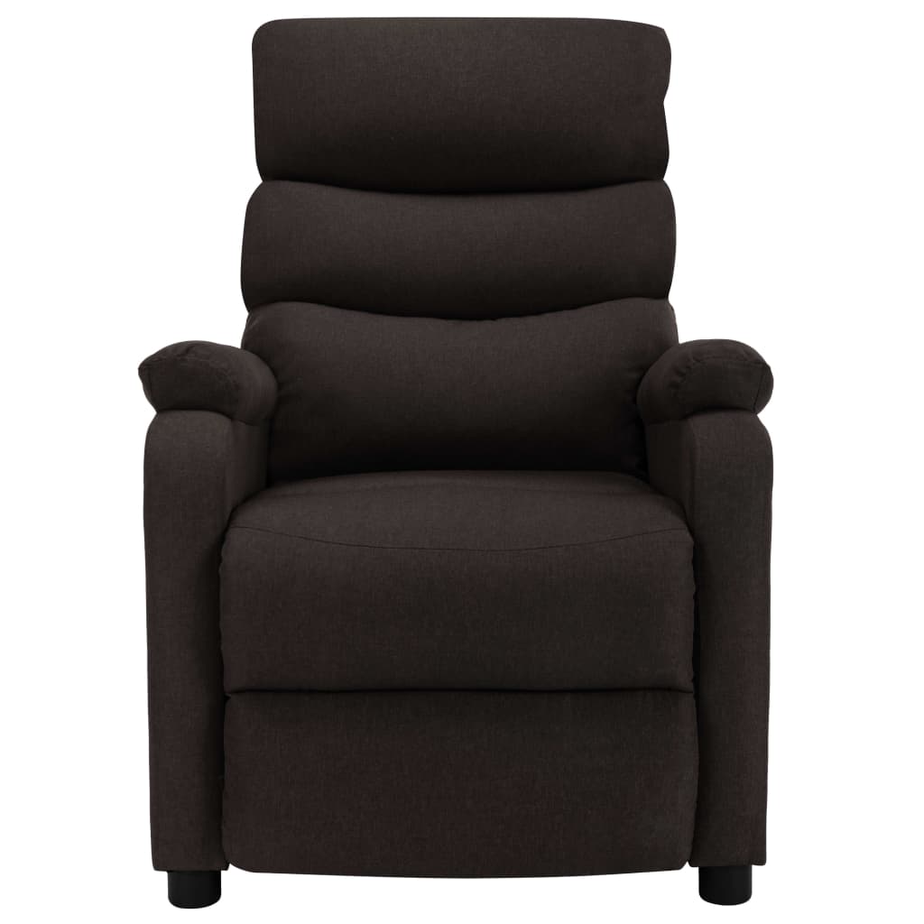 Massagesessel Dunkelbraun Stoff