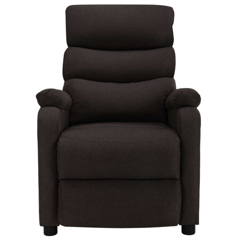 Massagesessel Dunkelbraun Stoff