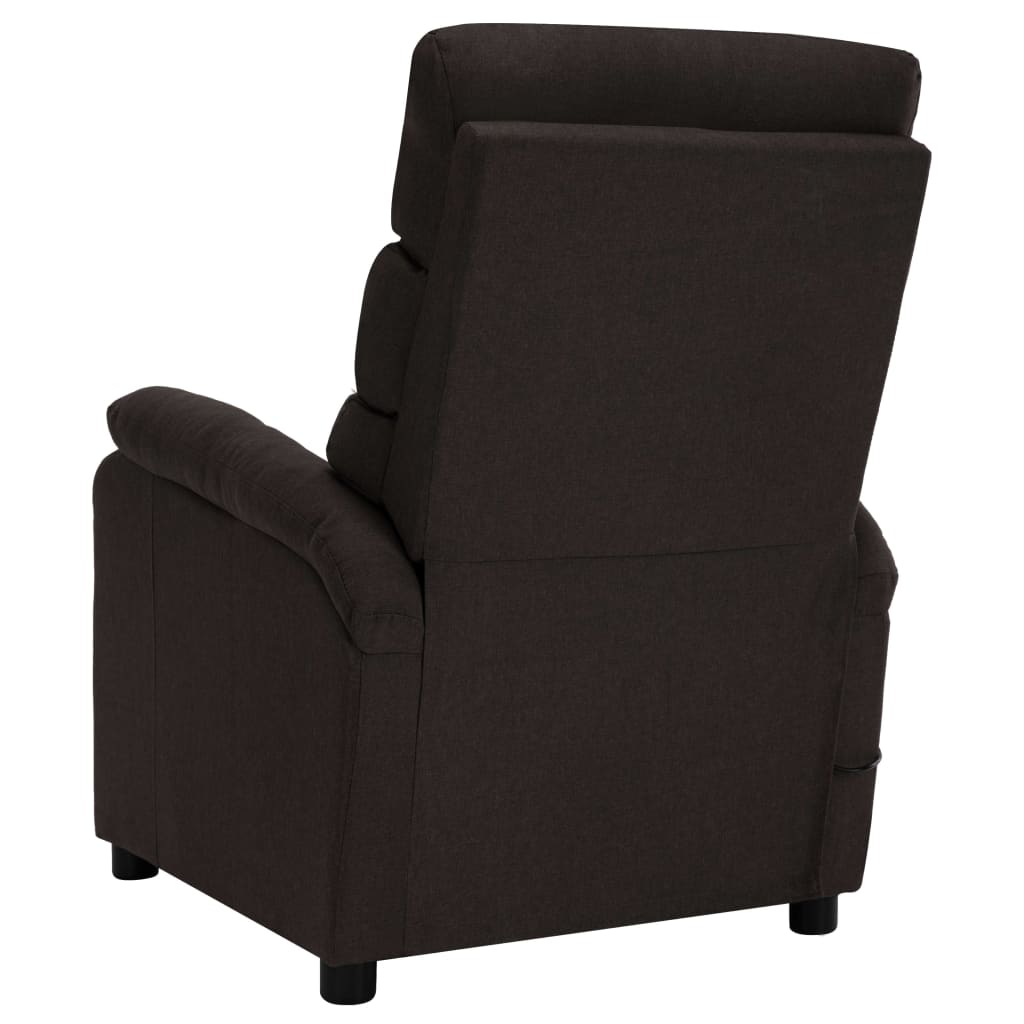 Massagesessel Dunkelbraun Stoff