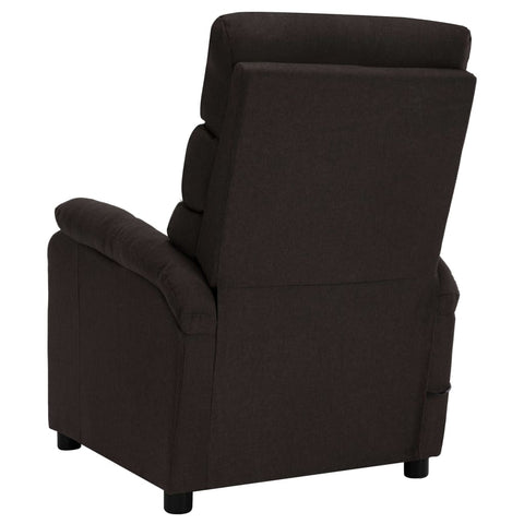 Massagesessel Dunkelbraun Stoff