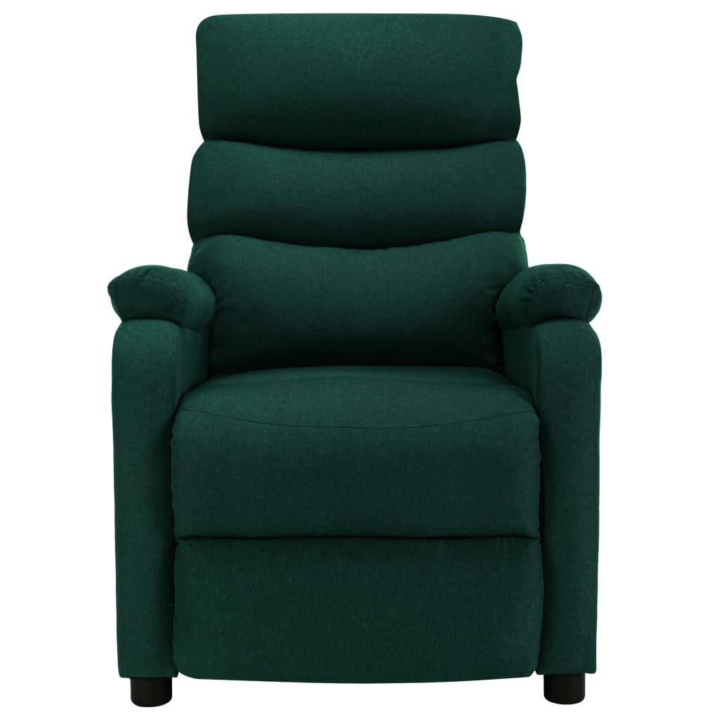 Massagesessel Dunkelgrün Stoff