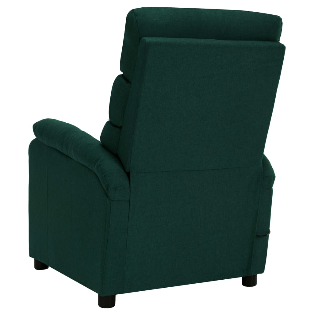 Massagesessel Dunkelgrün Stoff