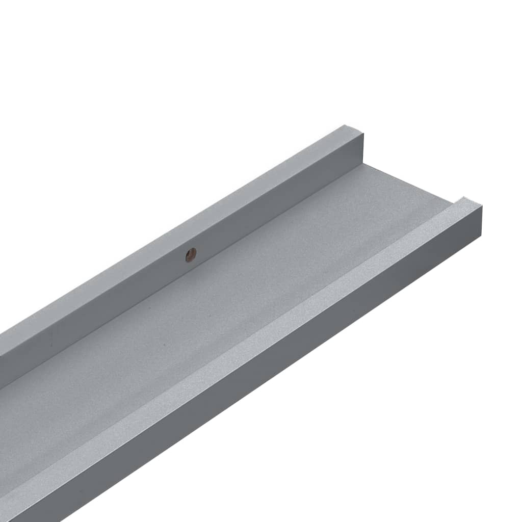 Bilderleisten 2 Stk. Grau 40x9x3 cm MDF