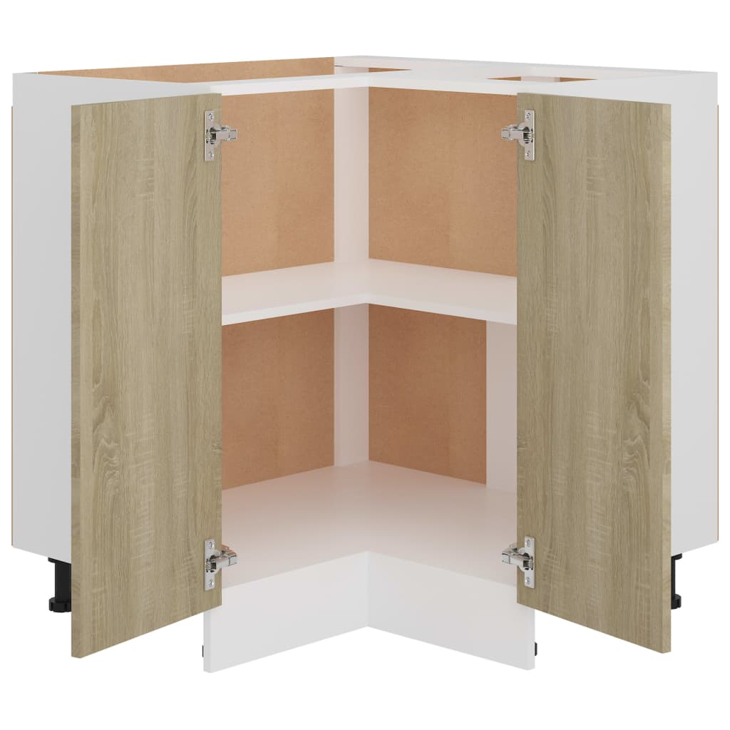 Eckunterschrank Sonoma-Eiche 75,5x75,5x80,5 cm Holzwerkstoff