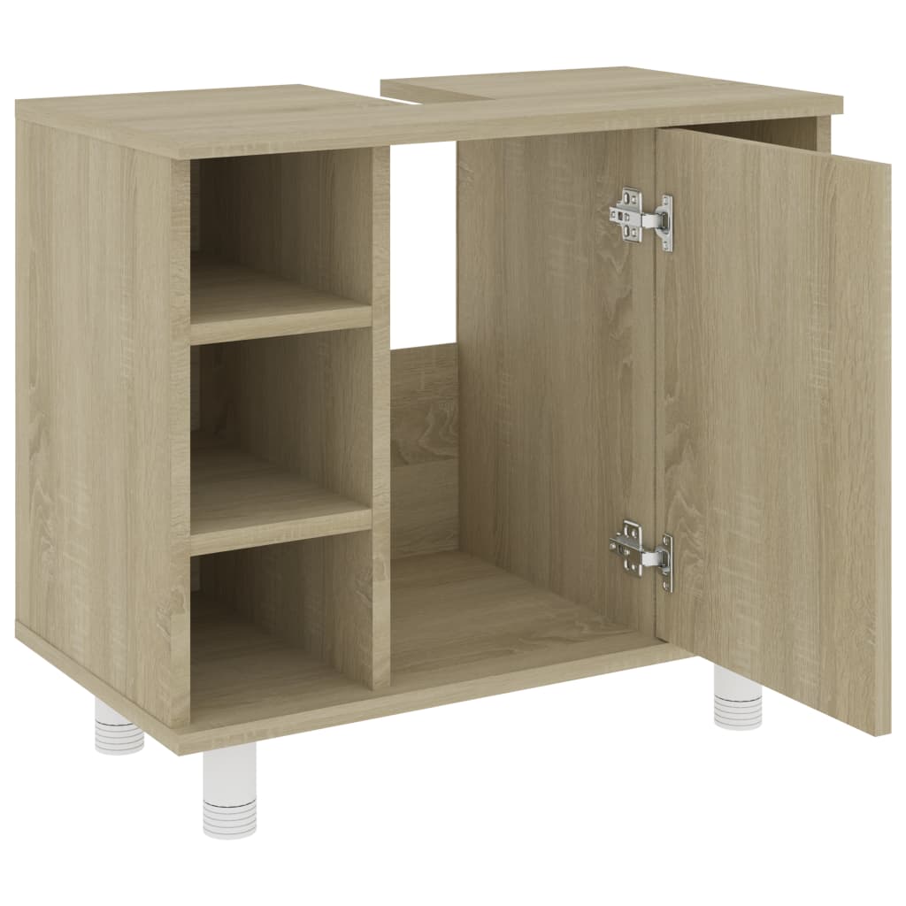 Badezimmerschrank Sonoma-Eiche 60x32x53,5 cm Holzwerkstoff