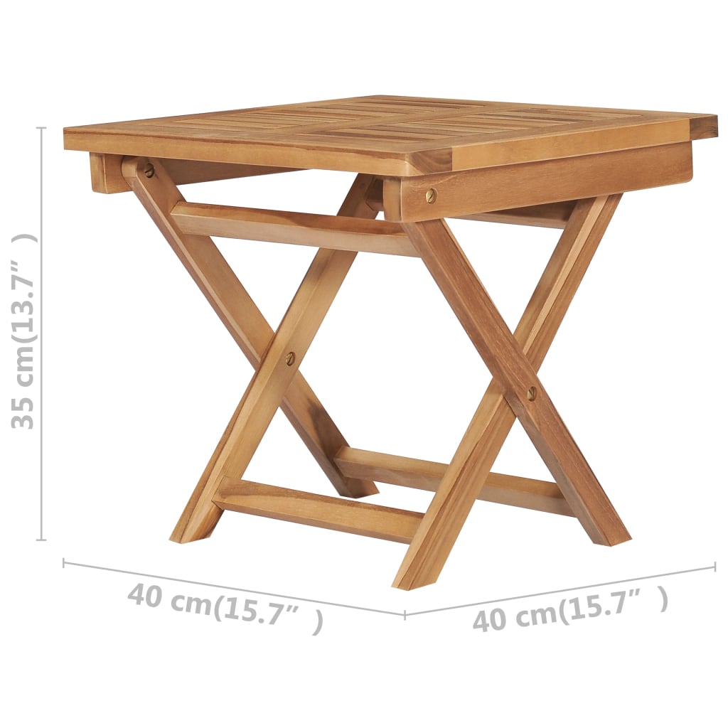 Klappbare Sonnenliege mit Tisch Massivholz Teak