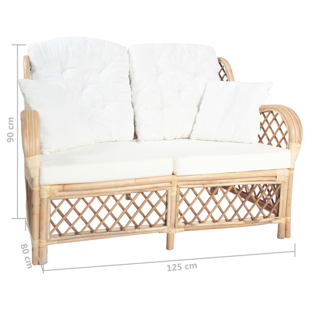 2-Sitzer-Sofa Rattan