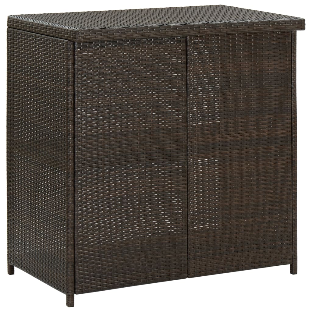 3-tlg. Bar Set Poly Rattan Braun