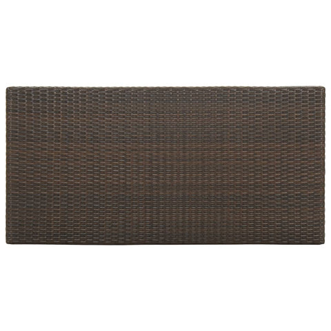 Bartisch mit Regal Braun 120x60x110 cm Poly Rattan