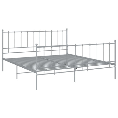 Bett Grau Metall 180x200 cm