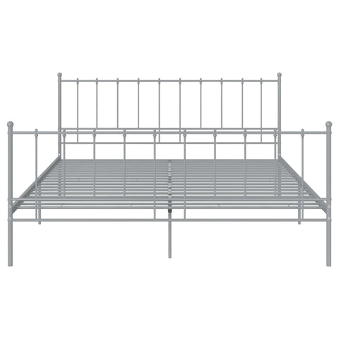 Bett Grau Metall 180x200 cm