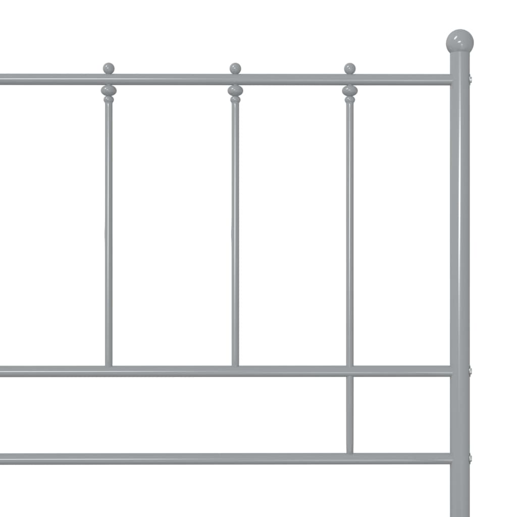 Bett Grau Metall 200x200 cm