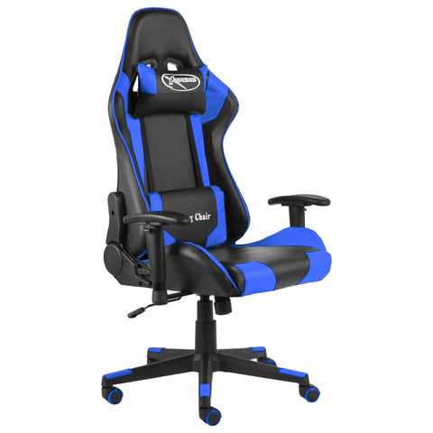 Gaming-Stuhl Drehbar Blau PVC