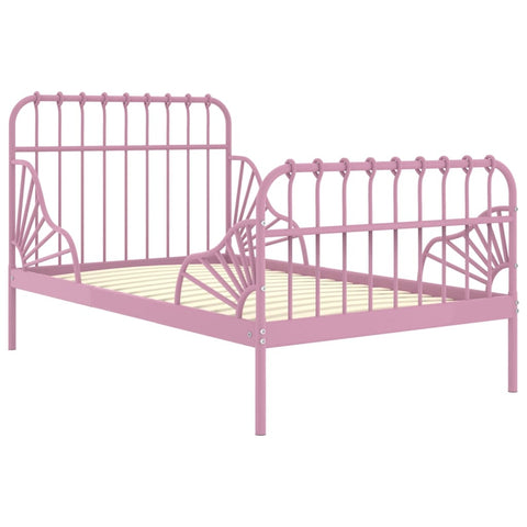 Ausziehbett Rosa Metall 80x130/200 cm