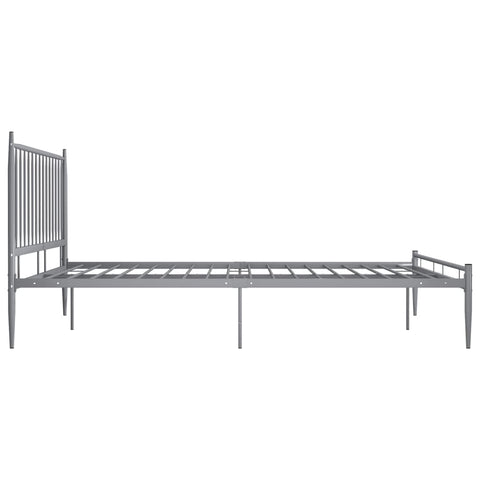 Bett Grau Metall 140x200 cm