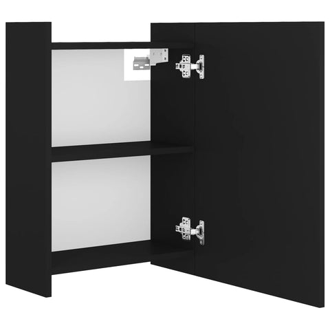 Bad-Spiegelschrank Schwarz 62,5x20,5x64 cm Holzwerkstoff