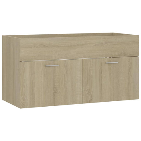 Waschbeckenunterschrank Sonoma-Eiche 90x38,5x46cm Holzwerkstoff