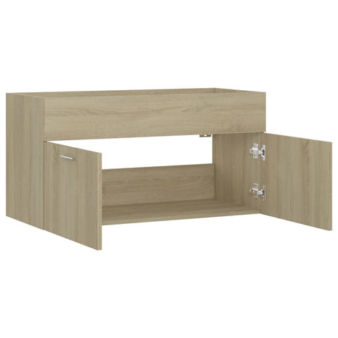 Waschbeckenunterschrank Sonoma-Eiche 90x38,5x46cm Holzwerkstoff