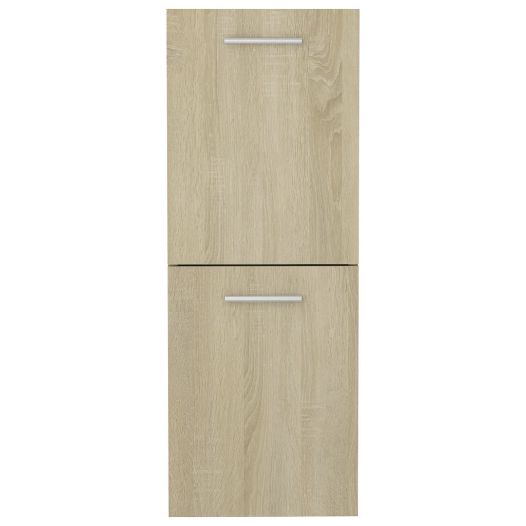 Badezimmerschrank Sonoma-Eiche 30x30x80 cm Holzwerkstoff